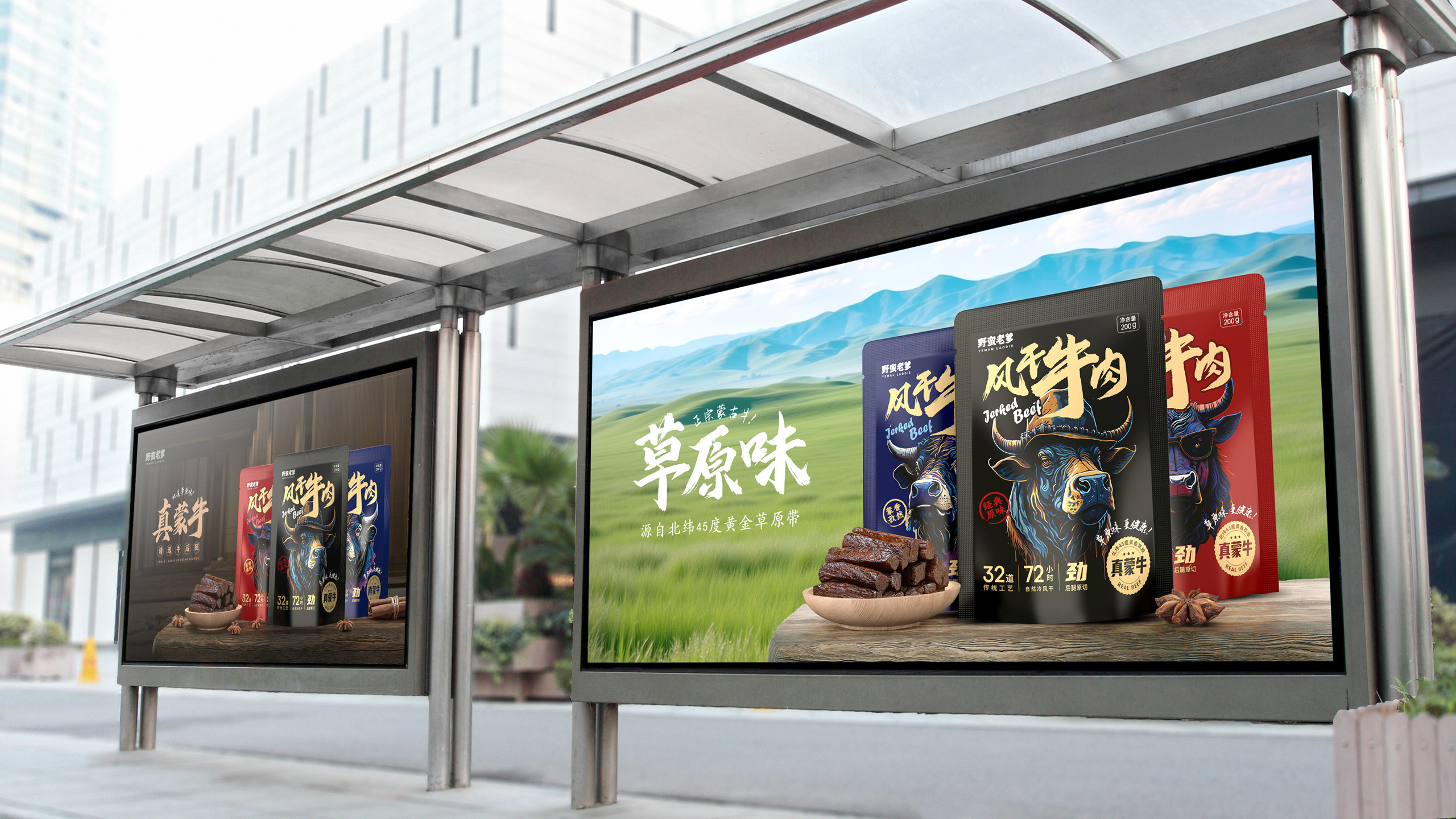 風(fēng)干牛肉品牌包裝設(shè)計